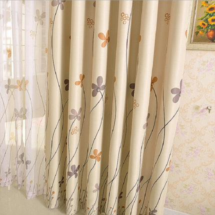 Verdunkelungsvorhang mit abstraktem Blumenmuster