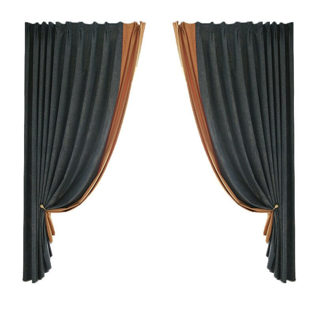 Strukturierter Verdunkelungsvorhang in Dunkelblau