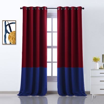 Zweifarbiger Verdunkelungsvorhang mit Ösen