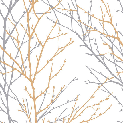 Blickdichter Außenvorhang mit Äste-Motiv