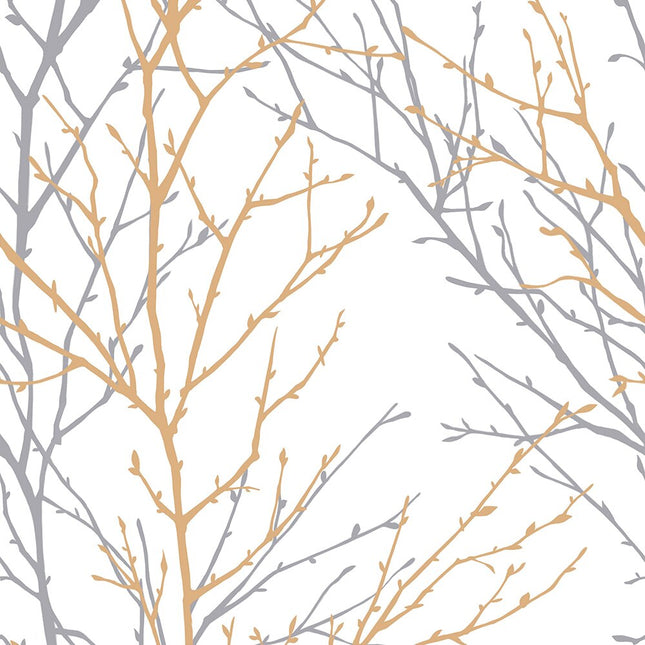 Blickdichter Außenvorhang mit Äste-Motiv