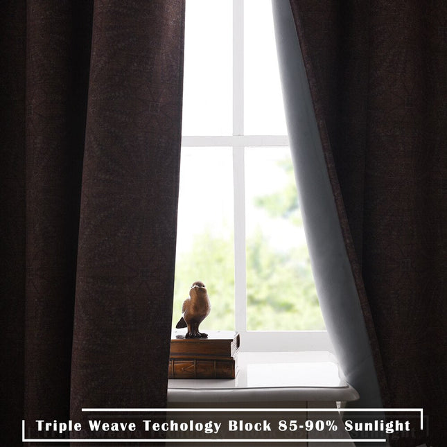 Verdunkelungsvorhang mit geometrischem Muster