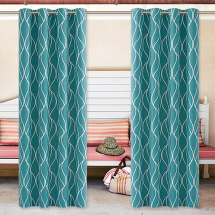 Outdoor-Vorhang Ferala mit modernem Wellenmuster