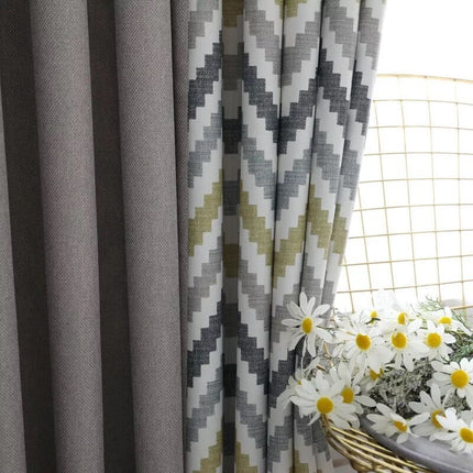 Verdunkelungsvorhang mit Zickzackmuster modern