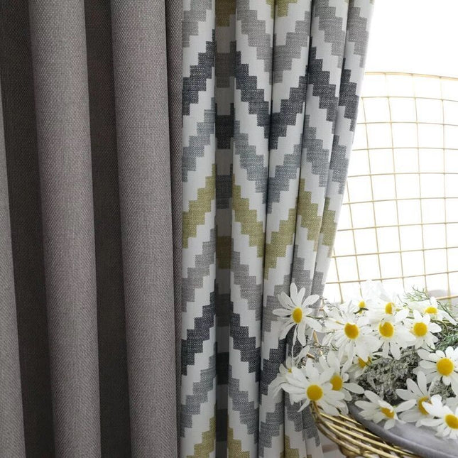 Verdunkelungsvorhang mit Zickzackmuster modern