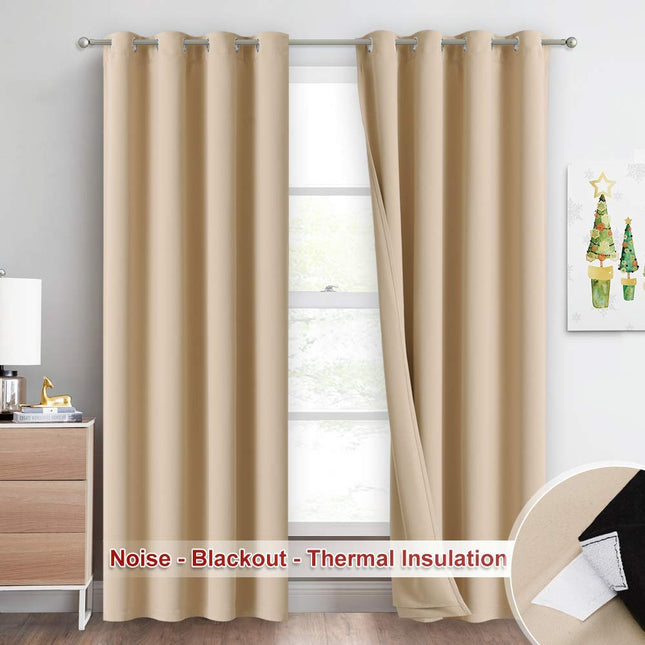 Weißer Thermo Verdunkelungsvorhang mit Ösen