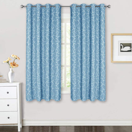 Blickdichter Vorhang mit grafischem Muster