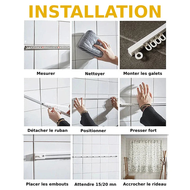 Gardinenschiene selbstklebend ohne Bohren