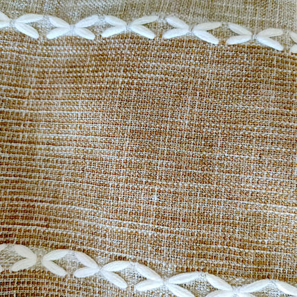 Zweifarbiger Vorhang in Beige und Braun