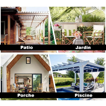 Pergola-Vorhang Osmophore wetterfest mit Schlaufen