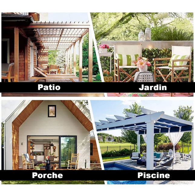 Pergola-Vorhang Osmophore wetterfest mit Schlaufen