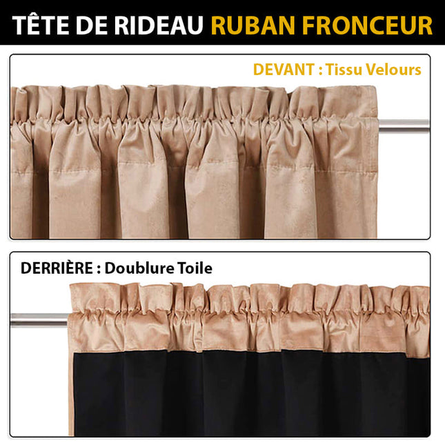 Samt Verdunkelungsvorhang Velvetine in Taupe