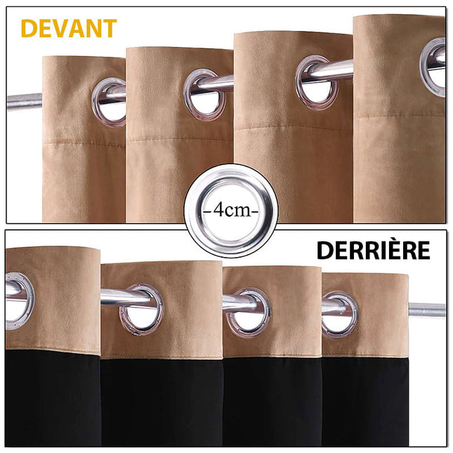 Samt Verdunkelungsvorhang Velvetine in Taupe
