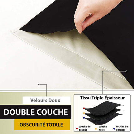 Weißer Verdunkelungsvorhang aus edlem Samt