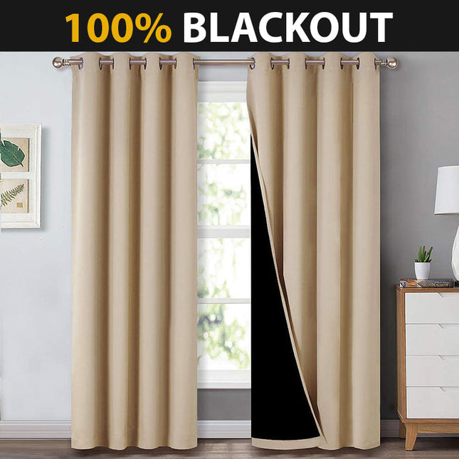 Beiger Thermovorhang zur Wärmeisolierung