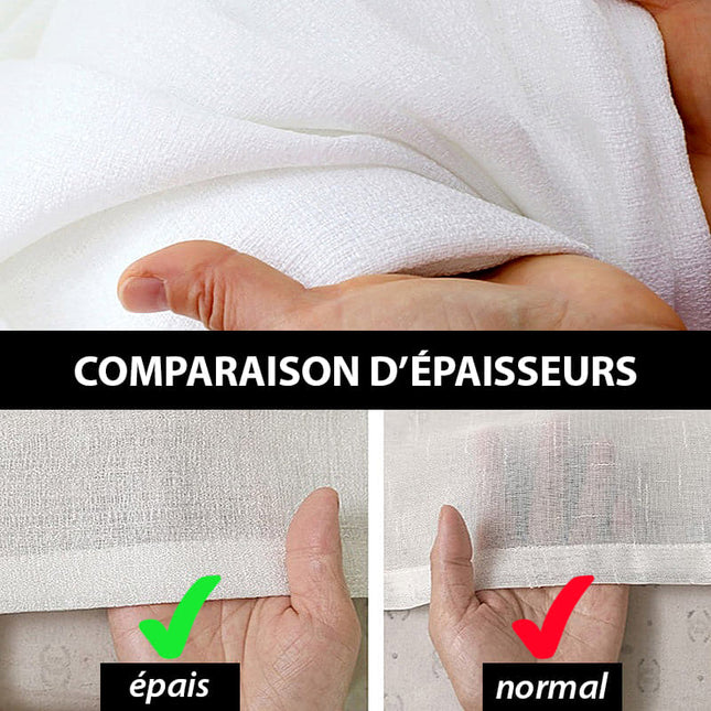 Schlichter transparenter Voile-Vorhang in Weiß