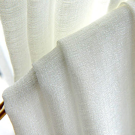 Schlichter transparenter Voile-Vorhang in Weiß