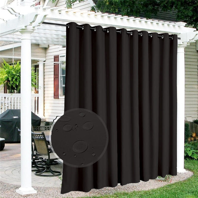 Wetterfester Outdoor Vorhang in Schwarz