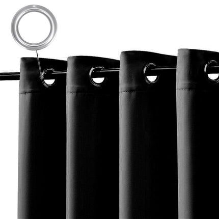 Wetterfester Outdoor Vorhang in Schwarz