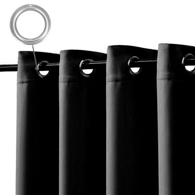 Wetterfester Outdoor Vorhang in Schwarz