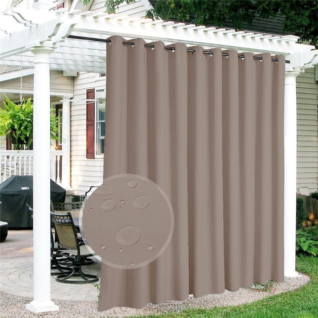 Wasserdichter Terrassenvorhang in Farbe Taupe