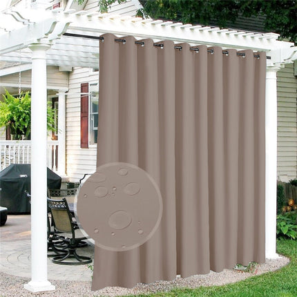 Wasserdichter Terrassenvorhang in Farbe Taupe
