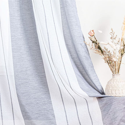 Gardine mit vertikalen Streifen Grau