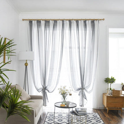 Gardine mit vertikalen Streifen Grau