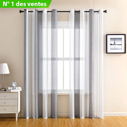 Gardine mit vertikalen Streifen Grau