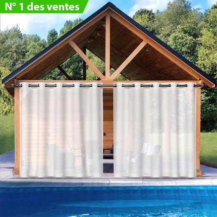 Transparente Outdoor Gardine für Balkon