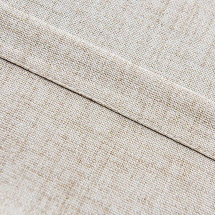Beige Voile-Gardine mit Bordüre