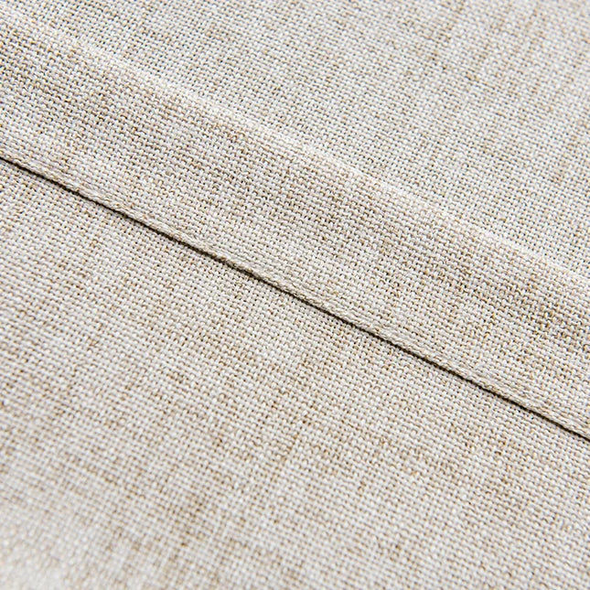 Beige Voile-Gardine mit Bordüre
