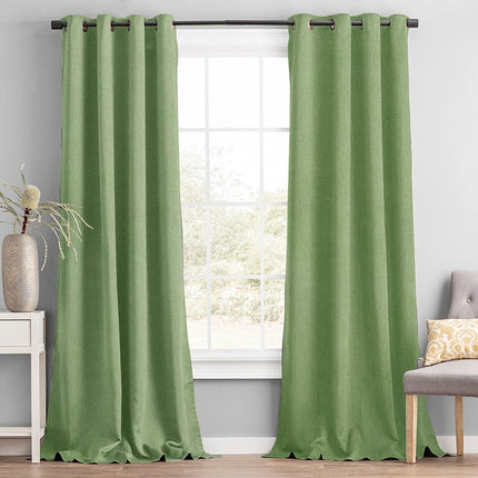 Verdunkelungsvorhang Grün mit leichter Struktur