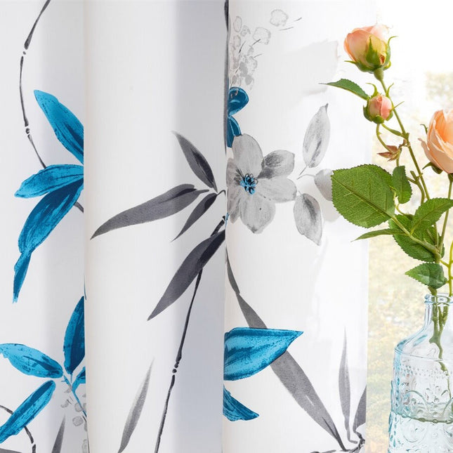 Vorhang Bryne mit floralem Bambus-Design