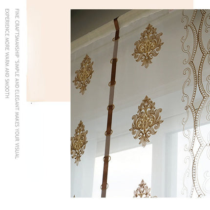 Elegante Raffgardine mit barocker Stickerei