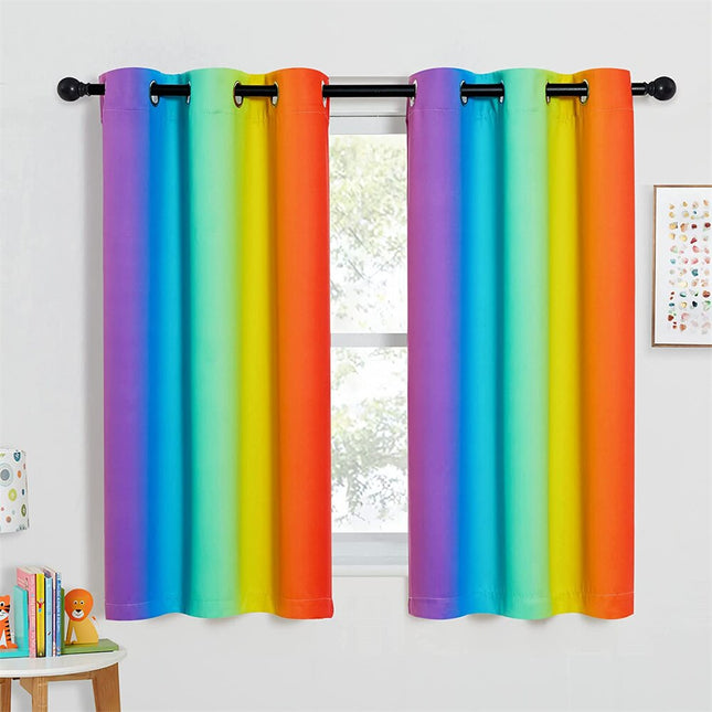 Verdunkelungsvorhang Regenbogenfarben für Kinderzimmer