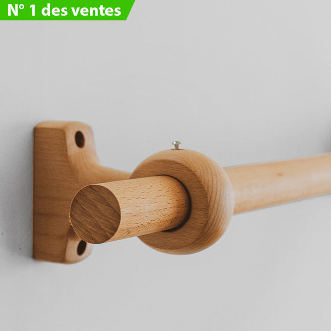 Gardinenstange aus Holz Natur