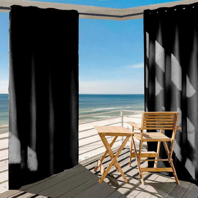 Wasserdichter Outdoor Vorhang in Schwarz