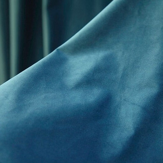 Glänzender Verdunkelungsvorhang Blau mit Ösen