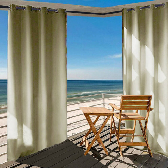 Outdoor Vorhang wasserdicht in Creme