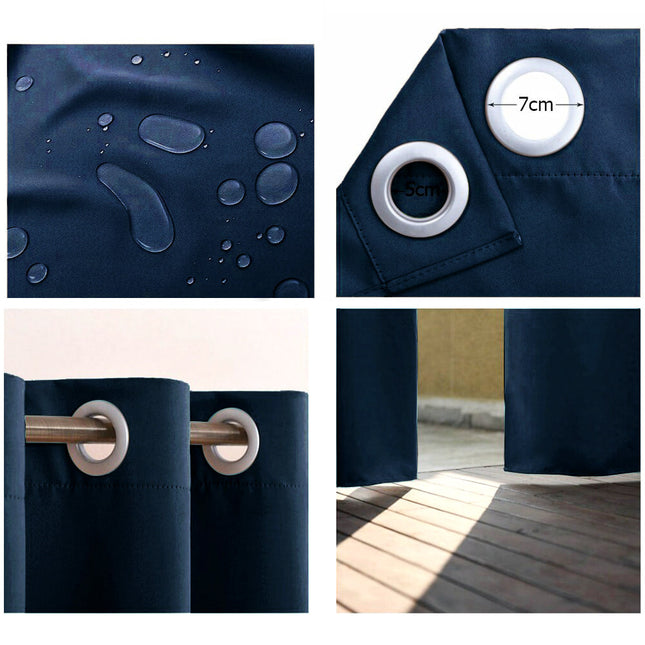 Outdoor Vorhang wasserdicht in Dunkelblau