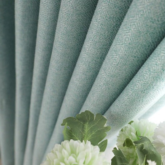 Lichtdämpfender Vorhang blickdicht in Türkis