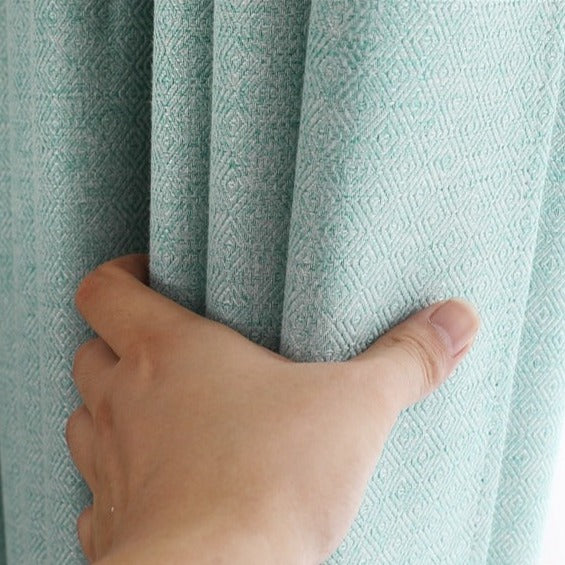 Lichtdämpfender Vorhang blickdicht in Türkis