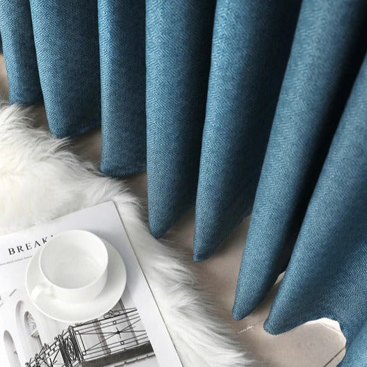 Blickdichter Vorhang Skandi Stil Blau