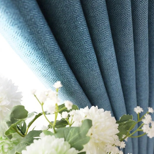 Blickdichter Vorhang Skandi Stil Blau