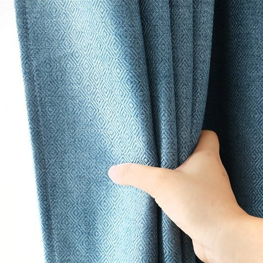 Blickdichter Vorhang Skandi Stil Blau