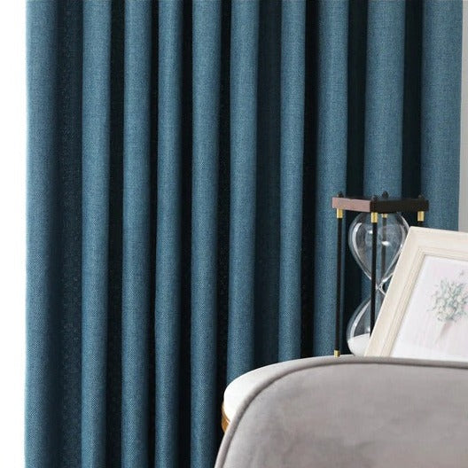 Blickdichter Vorhang Skandi Stil Blau