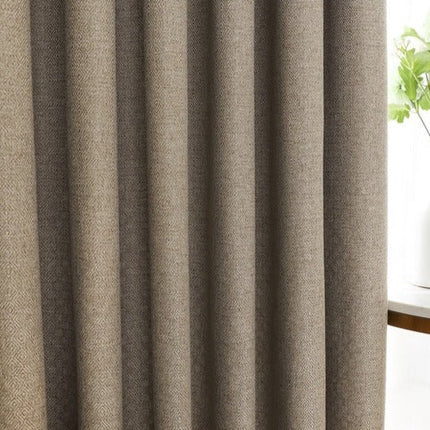 Blickdichter Vorhang in Dunkelbeige