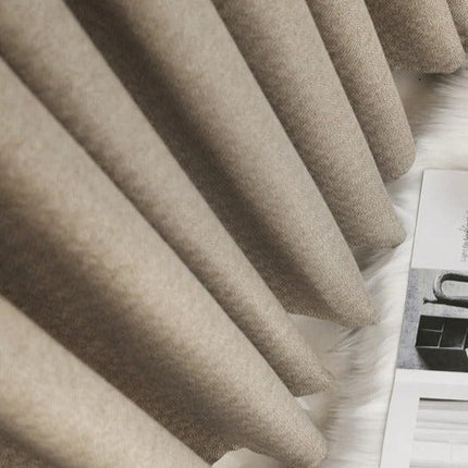 Blickdichter Vorhang in Dunkelbeige