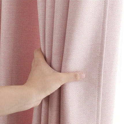 Dekorativer Vorhang Rosa mit Rautenmuster